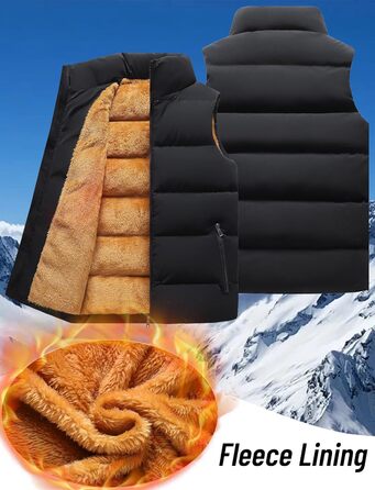 Чоловіча зимова жилетка AIEOE з підкладкою, тепла стеганий жилет з коміром-стійкою, без рукавів, осінньо-зимова жилетка, пухова жилетка, розмір S-XXL, чорний колір