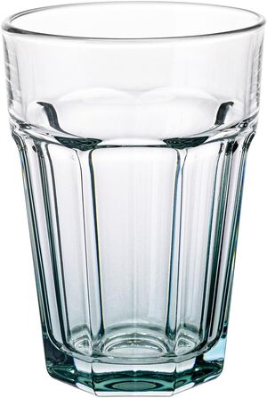 Cocktail Glasses Large Drinking Glasses Cuba Libre Glasses | 425 ml | Set of 6 | Cocktail Highball Water Glass Set Tumblers Retro Design | GIGI Collection | WATERCOLOR OMBRE - Hand Wash