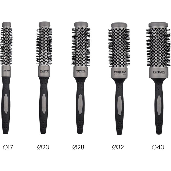 Набір плойок Termix Evolution Basic з іонізацією, ромбоподібною перфорацією, ергономічною ручкою, 5 розмірів для середньої та товстої волосся