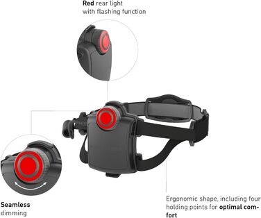 Налобний ліхтар Ledlenser H7R.2, LED, акумуляторний, 300 люмен, фокусування, USB зарядка, червоне світло, дальність 160 м