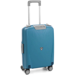 Валіза Roncato Light 55 см, 41 л, чорна/смарагдова, легка дорожня валіза