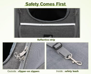 Рюкзак для кота Pecute з сіткою, дихаючий та легкий, для собак та котів до 6 кг (Світло-сірий)