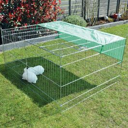Вольєр для дрібних тварин Zooprinz Weatherproof з міцним дахом та сонцезахистом - ідеальний для вашого улюбленця на вулиці. Міцний металевий каркас, компактно складається, 3 розміри (M).