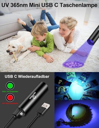 LED ліхтарик Esgreen 500000 люменів - тактичний, потужний, з USB-C, зумом, 5 режимів, для кемпінгу та безпеки