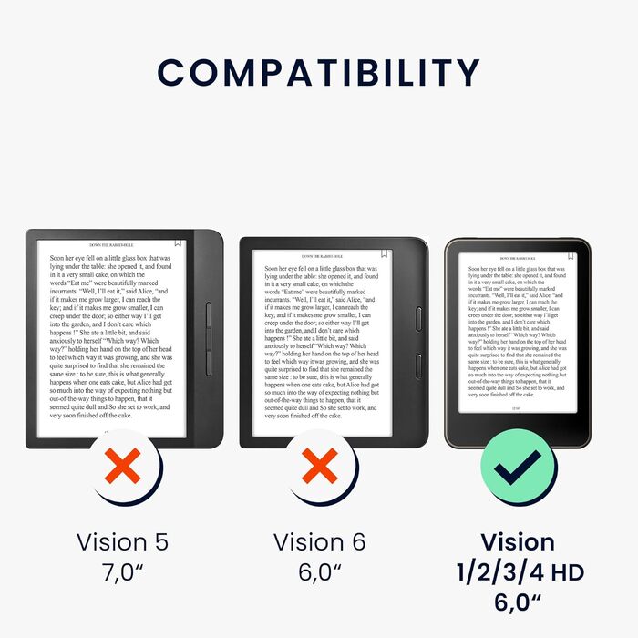 Чохол kwmobile для Tolino Vision 1/2/3/4 HD: чохол з екошкіри з дизайном 