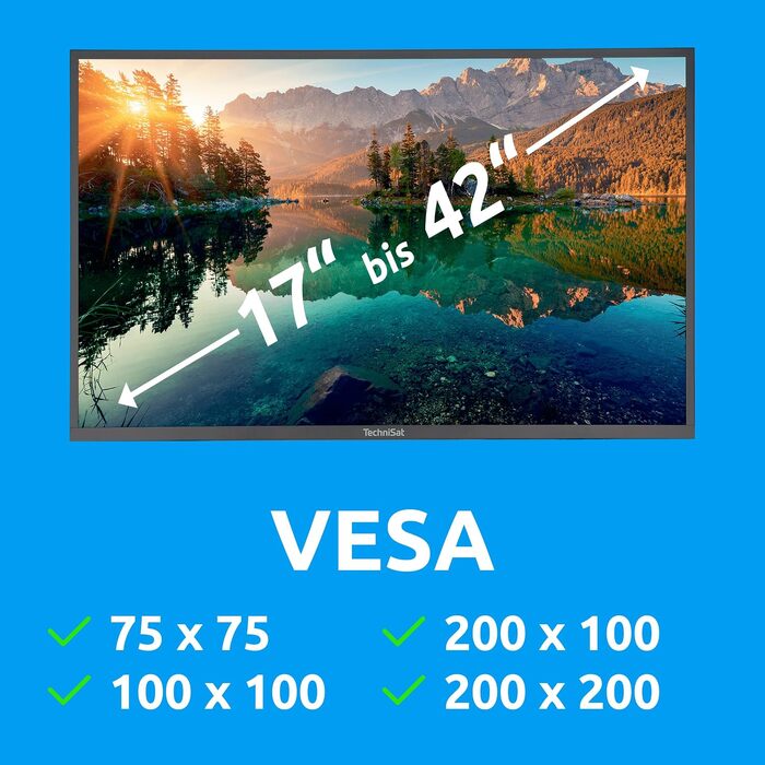 Кронштейн для телевізора TechniSat TECHNIMOUNT Flex Easy, поворотний настінний тримач з шарнірним плечем, навантаження до 25 кг