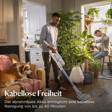 Бездротовий пилосос Bissell PowerClean FurGuard з акумулятором 2500 mAh, 280W, HEPA-фільтр, самоочищення щітки, світло FurFinder, для видалення шерсті тварин, 50 хв роботи