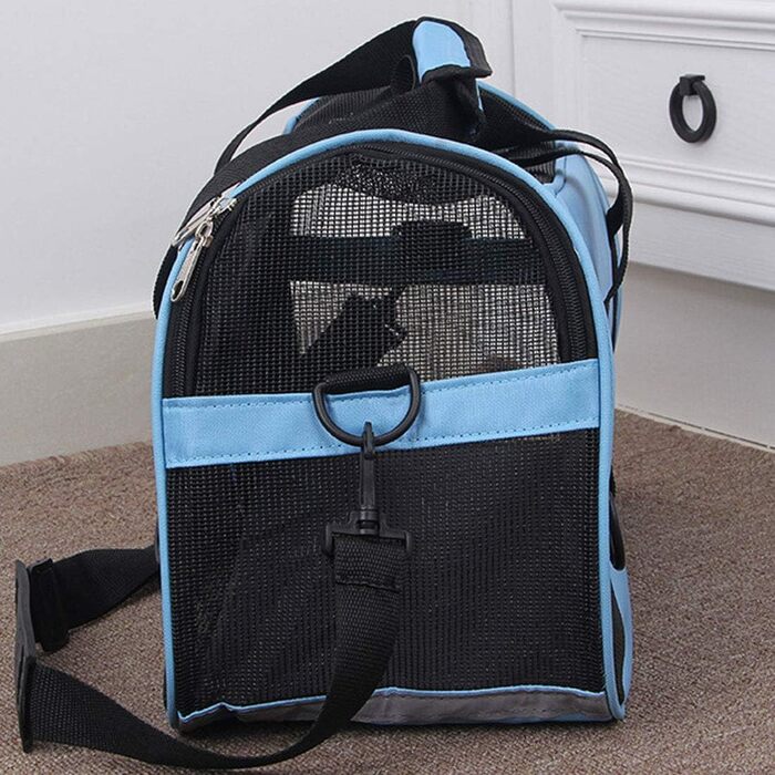 Транспортна сумка для котів та собак Levoberg: комфортна, для подорожей, 47x30x23 см, чорна