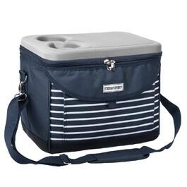 Термосумка Anndora 22 л, 35 x 24 x 27 см, для пікніка, блакитний/білий колір
