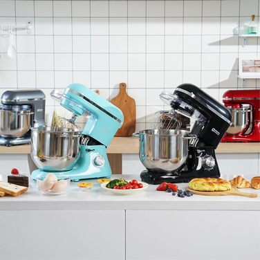 Кухонна машина Küchenmaschine 6.2 л, 1400 Вт, 6 швидкостей, з набором насадок (чорний)