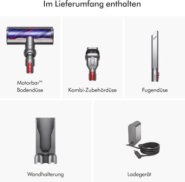 Бездротовий пилосос Dyson V8 Origin: потужність 130 AW, до 40 хв роботи, технологія Motorbar, видаляє шерсть тварин