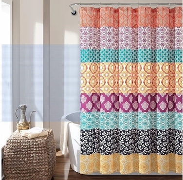 Текстильна штора для ванни Floraweg, 180 x 200 см