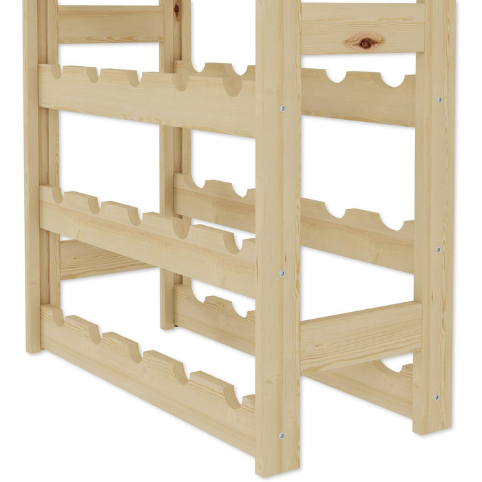 Lenmar Wooden Wine Rack for Bottles, Natural, RW-1, Wine, Bottle Rack, Cellar Rack, Shelves, Bottle Holder (Natural, RW-1-30, 86 x 53 x 25, holds 6 bottles, for 30 bottles)