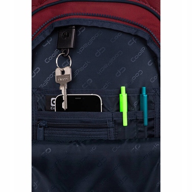 Багатовідсінковий шкільний рюкзак CoolPack, 21 л (червоний, синій)