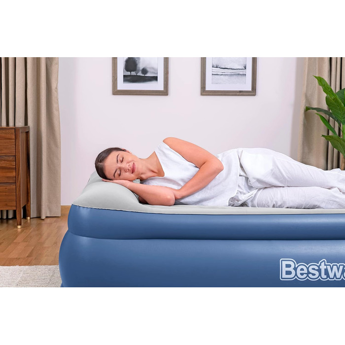 Надувний матрац Bestway Tritech Queen розмір 203x152x56 см з вбудованим насосом