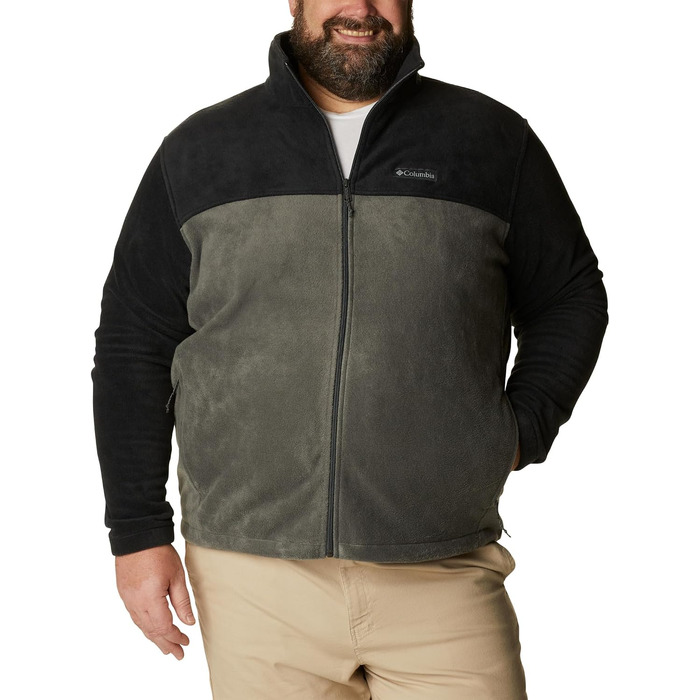 Чоловіча флісова куртка Columbia Steens Mountain Full Zip 2.0 на блискавці, чорна/сіра, розмір M