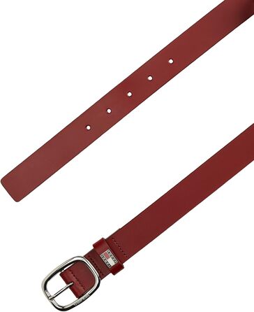 Жіночий шкіряний ремінь Tommy Jeans Oval Red (Rustic Cherry)