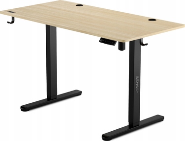 Електричний регульований стіл Sense7 Nojo, 140 x 70 x 118 см, чорний/сосна