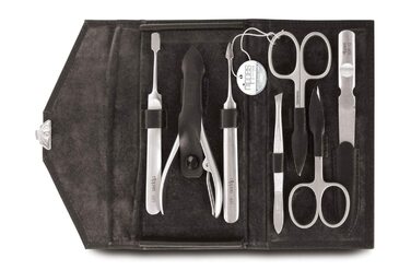 Набір для манікюру Nippes Solingen Locks, 7 предметів, нержавіюча сталь, шкіряний етиуі, Made in Germany