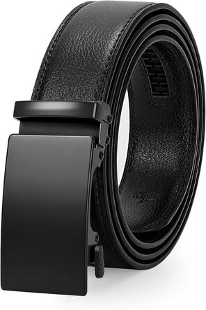 Чоловічий шкіряний ремінь WERFORU з автоматичною пряжкою, ширина 3.5 см, для костюма та джинсів, довжина 145 см (обхват талії 105-125 см)