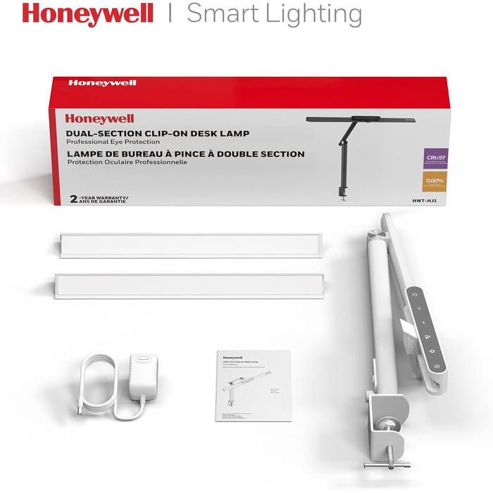 LED лампа Honeywell HJ1 Sunturalux™ для офісу та дому: регульоване світло, кріплення, захист очей, гнучкий дизайн