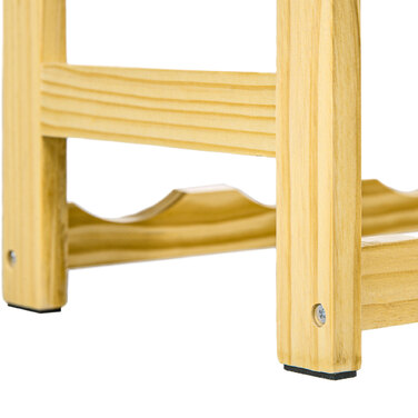 HOMCOM Wine Rack 63 x 25 x 102 cm for 42 Bottles with 7 Shelves, Freestanding Rack and Tip-Over Protection in Natural Wood Finish