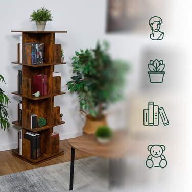 Corner Bookshelf with Industrial Design