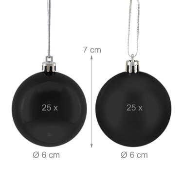 Relaxdays Set of 50 Christmas Baubles