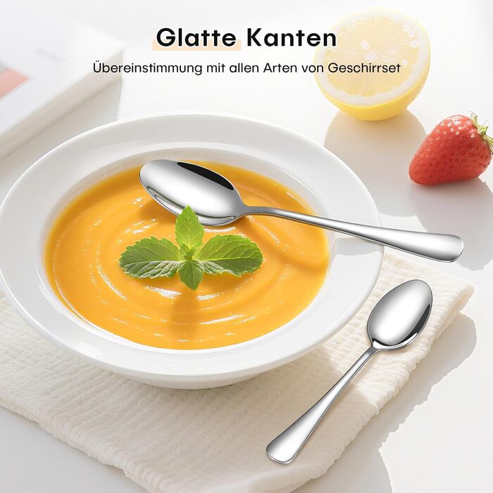 Набір столових приборів на 6 осіб, 30 предметів: виделки, ложки, ножі, нержавіюча сталь, дзеркальне полірування, для посудомийної машини