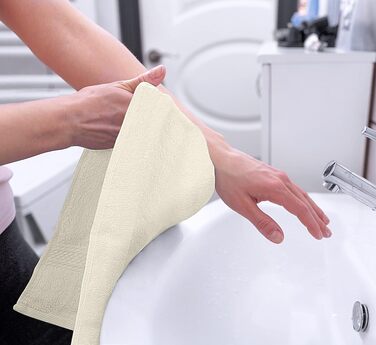 Набір преміум рушників для рук Utopia Towels, 100% бавовна, ультрам'які та гігроскопічні, 600 г/м², слонова кістка, 40.6 x 71.1 см, 6 шт.