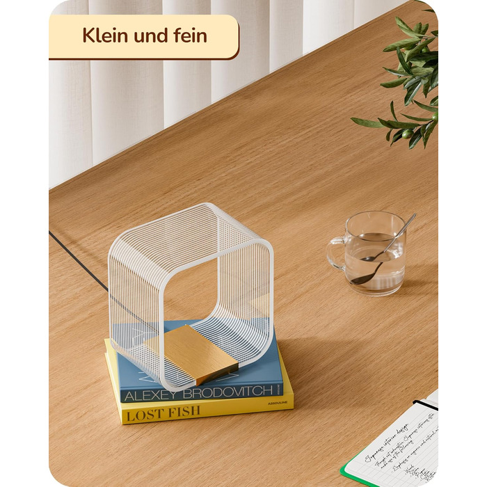 LED настільна лампа EDISHINE: сучасна лампа для спальні та вітальні, золота, з лазерним різьбленням, акрил, алюміній, 3000K, 4W