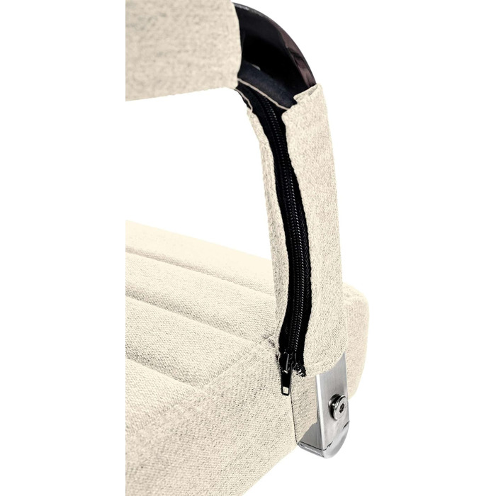 Ергономічне крісло для офісу Amadora I з регулюванням висоти, поворотне на 360 градусів, тканинне покриття, міцне, витримує до 120 кг, колір: кремовий