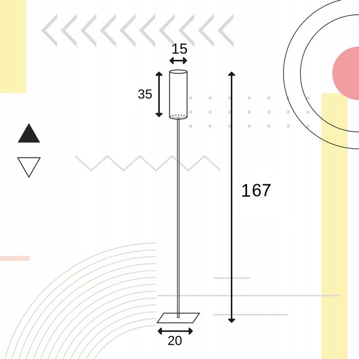 Підлогова лампа Volta Light Factory Classic E27 60 Вт, чорна