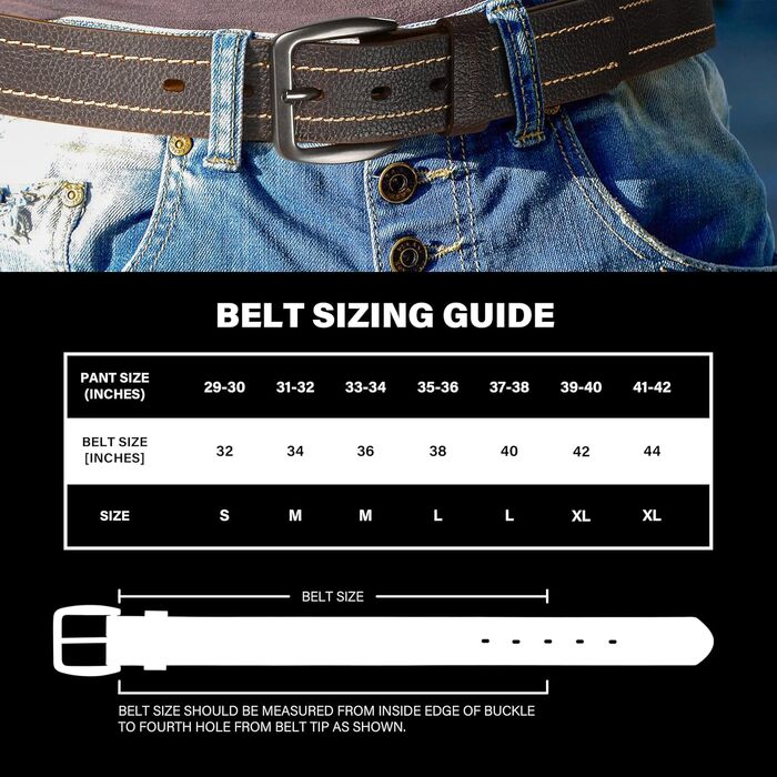 Чоловічий шкіряний ремінь Wrangler коричневого кольору з тисненням логотипа для джинсів та штанів хакі, розмір 44