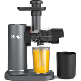 Шнекова соковижималка Ninja JC151UK для свіжих соків та напоїв, глечик 700 мл, контейнер для м'якоті 1.1 л, компактна, сіра