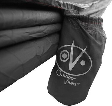 Гамак Outdoor Vitals Ultraleichte (Антрацит, Single Plus) з кріпленнями: Whoopie Sling, ременями для дерев та сумкою