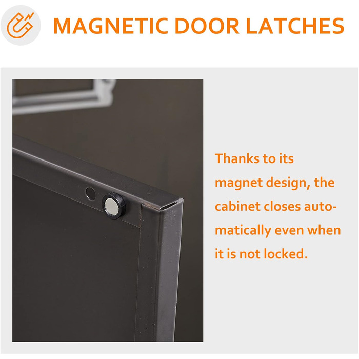 Metal Locker with Lockable Doors, Industrial Steel Cabinet for School, Home, Office, Garage, H140*W38*D46 cm (4 Doors)