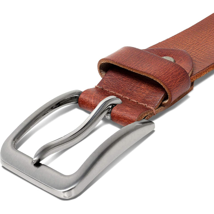 Жіночий шкіряний ремінь ROYALZ Vintage 38 мм, колір коньяк, ширина 85 см (загальна довжина 100 см)