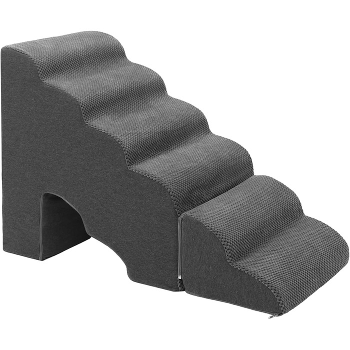 Східці для собак A.FATI 60 см: 6 ступенів, для ліжка, Boxspring, неслизькі, для маленьких/поранених собак та котів, темно-сірий