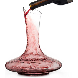Oak & Steel - Premium Wine Decanter & Aerator Gift Set with Accessories (Large, 1.8L) - Stable & High-Quality Crystal Glass Wine Carafe - Maximum Wine Aeration
