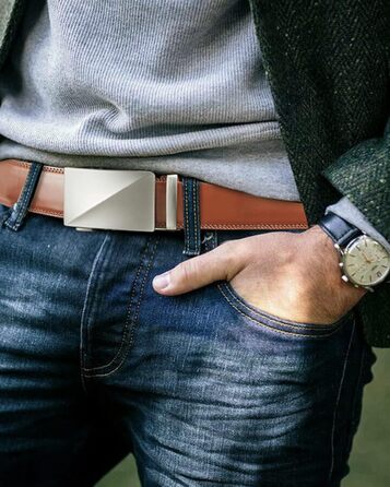 Чоловічий шкіряний ремінь BOSTANTEN з автоматичною застібкою-разом, 35 мм, регульований, довжина 115/135 см