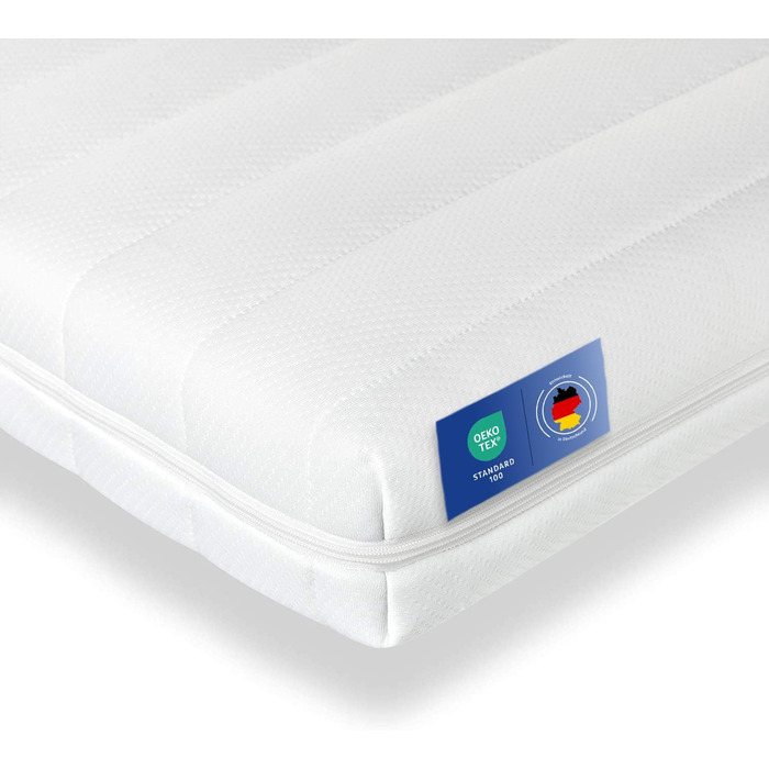 Träumegut24 - 10cm Ergonomic Cold Foam Mattress Topper / Mattress Pad / Mattress Protector Topper - Firmness H2 / H3 (H2, 90x200)