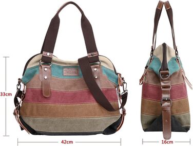 Жіноча сумка-шопер Eshow з канвасу велика для роботи, школи, покупок з ручками