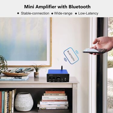 Акустичний кабель LONPOO з чистої міді 14 AWG (2 м, пара) з позолоченими банановими роз'ємами для Hi-Fi колонок, синій/чорний