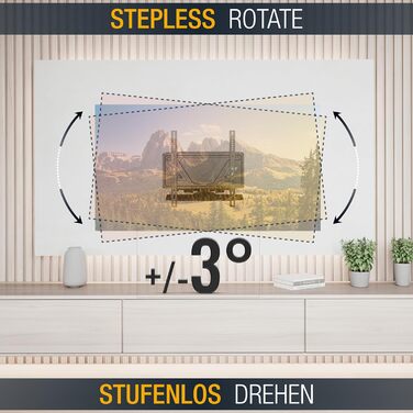 Кріплення для телевізора RICOO S9544: поворотне та нахильне, для телевізорів 40-65 дюймів, VESA 400x400, до 45 кг, універсальне, пласке, curved