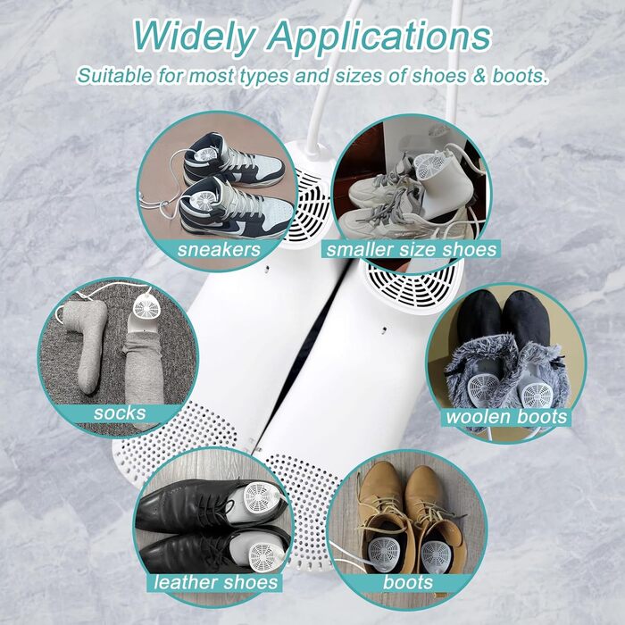 Ozon Shoe Dryer Electric Boot Dryer Shoe Warmer Boot Warmer - Ozone Deodorizer with Timer Function | No Noise | Strong Wire | EU Plug (Pm20(drying+deodorizing))