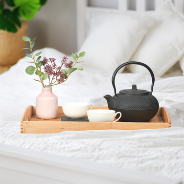 Relaxdays Set of 3 Bamboo Coasters