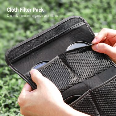 Набір фільтрів NEEWER 77mm: UV, CPL, FLD, ND2, ND4, ND8, бленда та кришка об'єктива. Сумісний з Canon, Nikon, Sony, Panasonic DSLR камерами