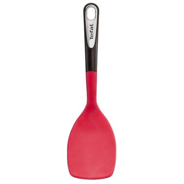 Лопатка кухонна Tefal Ingenio K20645 силіконова, чорно-червона, нержавіюча сталь, для посуду з антипригарним покриттям