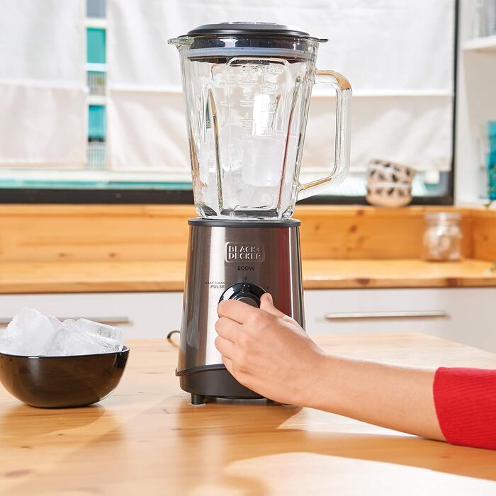Блендер стаціонарний Black+Decker BXJB800E, 800 Вт, 1,5 л, нержавіюча сталь, сірий